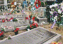 The Presley Family plot, near Graceland's swimming pool