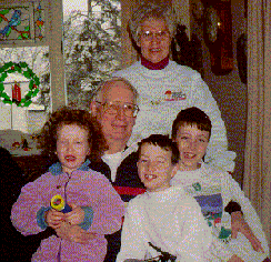 Mom and Dad with the Denver Hughes clan.