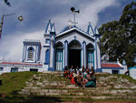 Outside the church