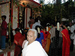 Women with jasmine flowers in their hair