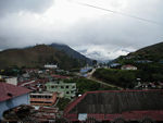 The town of Munnar - that's a hindu temple in the middle of the picture.  Munnar is rather a blot on the beautiful landscape.