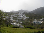 Town running up a hill