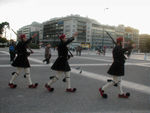 The old guards marching away