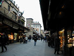 The Ponte Vecchio with jewelry shops.  There were once butchers here.  Presumably their perch above the river was convenient for them.  So, convenient they were booted out.  