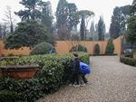 Hide and Seek in the hostel's front garden