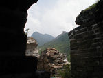 Along this section, the foundations of the wall looked like stone, while the upper parts were made from brick.  