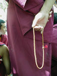 Prayer beads.  There's 108 on a string.  That's a holy number and, as the kids pointed out, the number of bridges constructed by a famous Tibetan architect