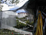 Potala through prayer flags