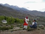 Monica chatted with a sadhu.  Sadhus walk here, sometimes from southern India.  We saw them on our trek and once had a little sermon about animal lust.