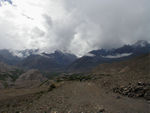 Walking toward the mountains