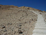 Stairs built by the army to connect their guard posts