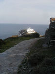 Looking back at the monastery