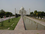 We all expected to be disappointed but not one of us was. The Taj was built by the Mughal emperor Shah Jahan (reigned 1628-58) to immortalize his favourite wife, Mumtaz Mahal ("Chosen One of the Palace"). She died in childbirth in 1631, after having been the emperor's inseparable companion since their marriage in 1612. The name Taj Mahal is a corruption of her title. Shah Jahan also built the Red Fort and Delhi's Great Mosque.