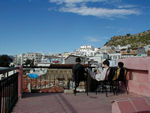 writing on the terrace